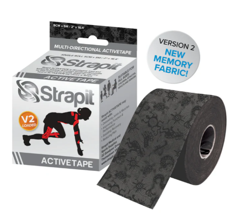 Poza cu ACTIVETAPE 5CM x 5M - HARMAA/MUSTA STRAPIT