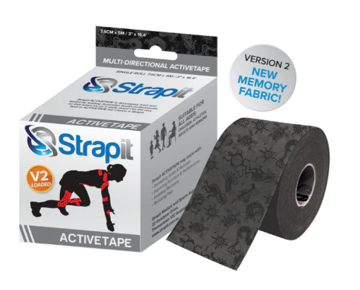 Poza cu DYNAMIC ACTIVETAPE 7,5CM x 5M - HARMAA/MUSTA STRAPIT