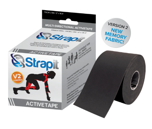 Poza cu DYNAMIC ACTIVETAPE 7,5CM x 5M – MUSTA STRAPIT