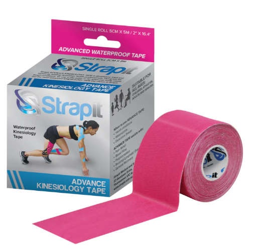 Poza cu Kinesiologinen teippi Advance 5cm x 5m Vaaleanpunainen – Strapit