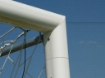 Poza cu Poarta Fotbal Aluminiu 7.32x2.44 m, cu cadru fix de sol