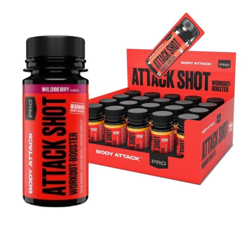 Poza cu ATTACK SHOTS 20 x 60ml - Wildberry