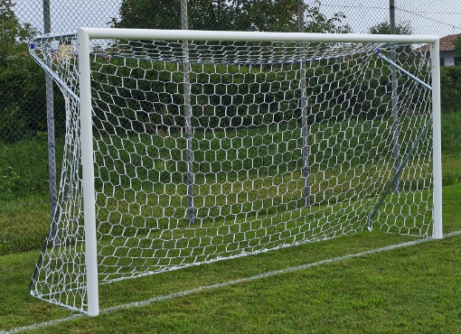 Poza cu Siirrettävä alumiininen jalkapallomaali 4 × 2 m — Ø80 mm verkko mukana — VI 6028