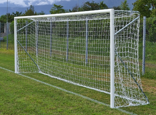 Poza cu Siirrettävä alumiininen jalkapallomaali 6 × 2 m — Ø80 mm verkko mukana — VI 6033